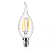 LED candle with tip filament